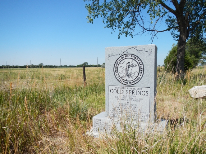 Site of Cold Springs Pony Express Station southwest of North Platte Nebraska.