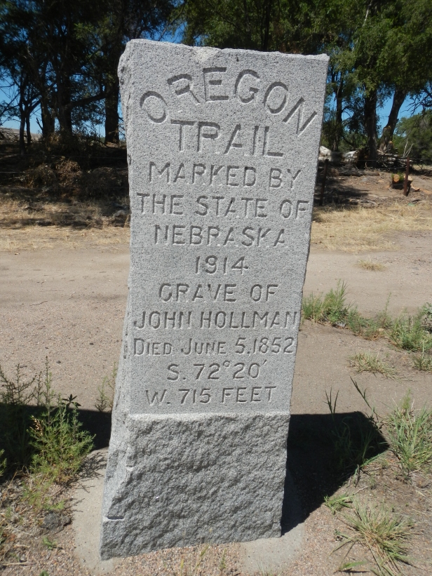 Site of John Hollman Grave along the Oregon Trail near Oshkosh Nebraska. He likley died of Cholera in 1852.